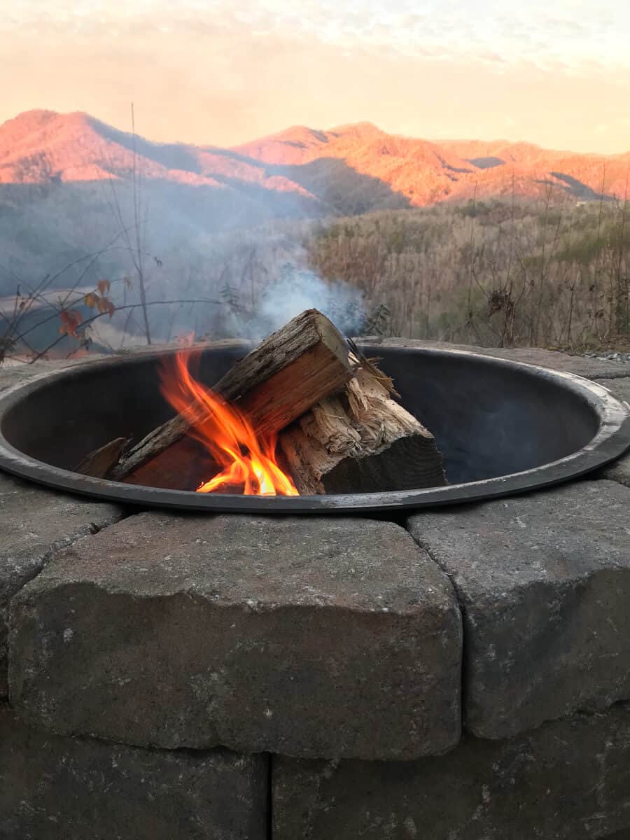 Smoky Mountains with a fire pit