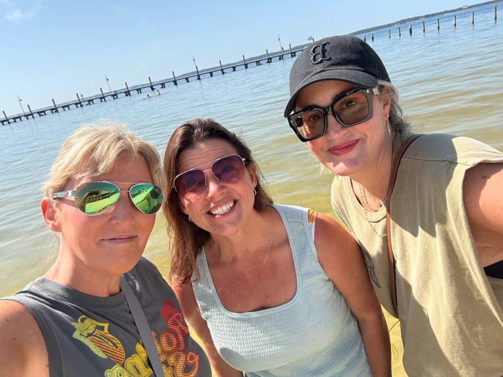 happy galentine’s day celebration with friends at the beach