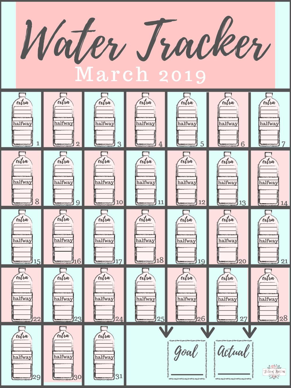 Water tracker March 2019