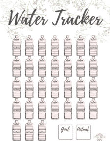 Water Tracker for Happy Planner