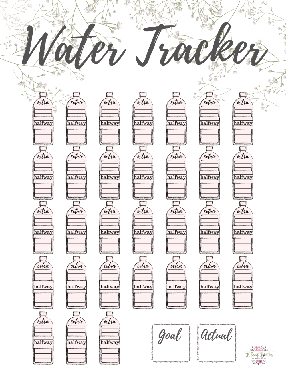 Free Printable Water Tracker