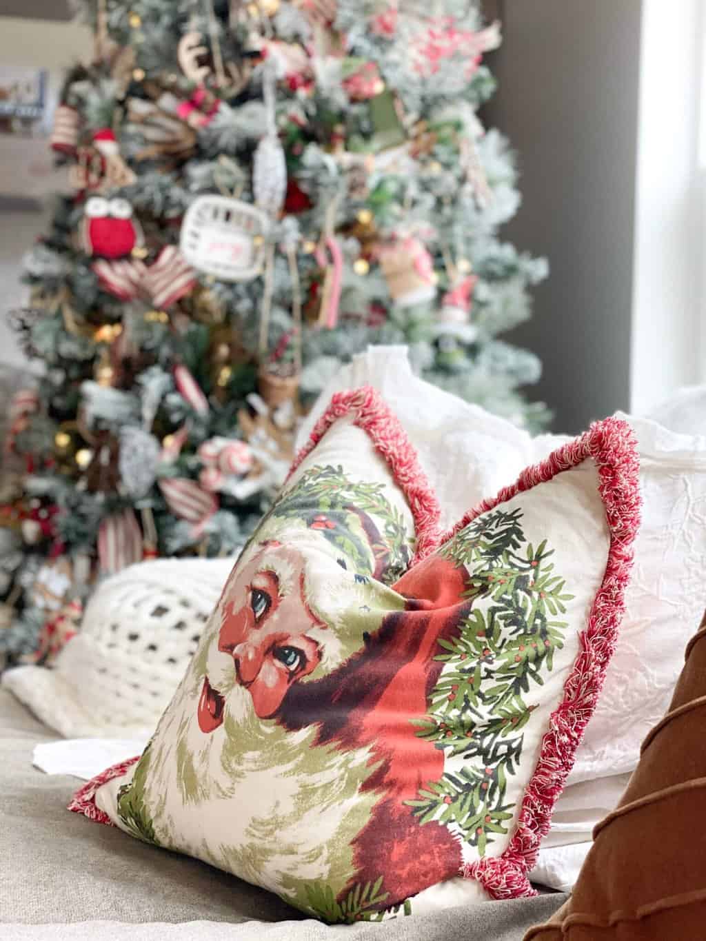 Rustic Santa Pillow cover