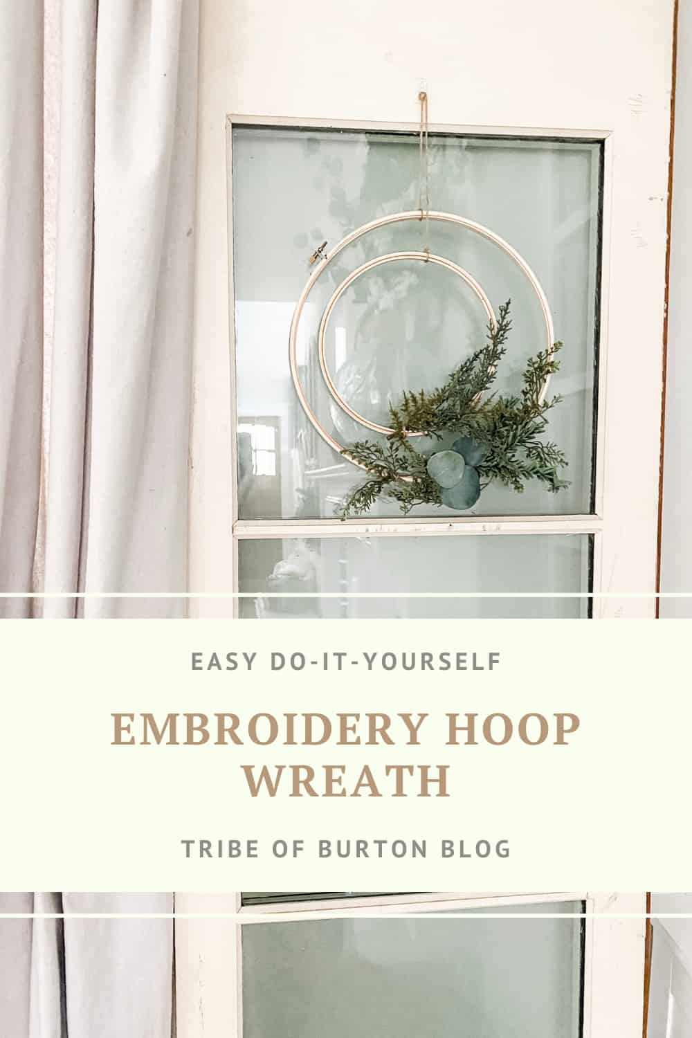 Pin for the post on the embroidery hoop wreath