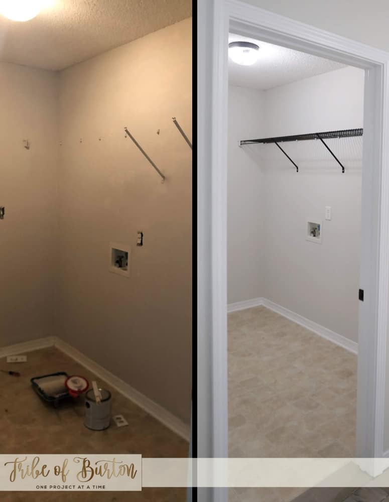 Laundry room before and after