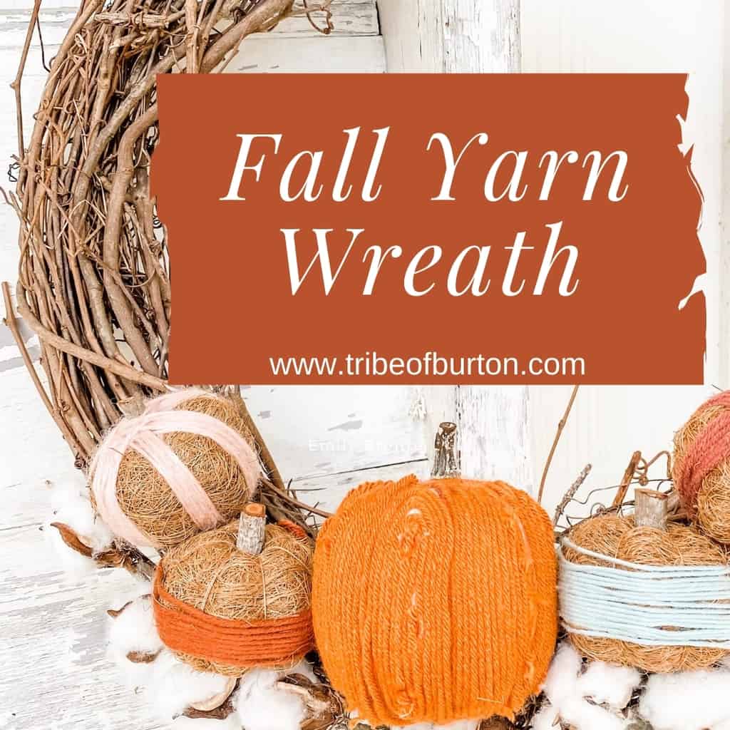 Pinterest Pin Fall Yarn Wreath