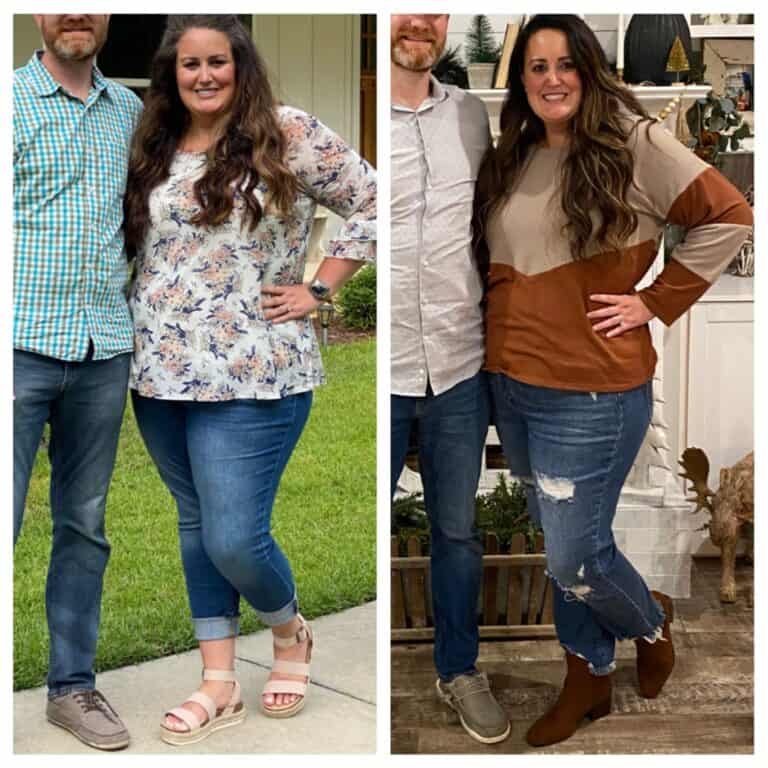 5 month comparison weight loss picture