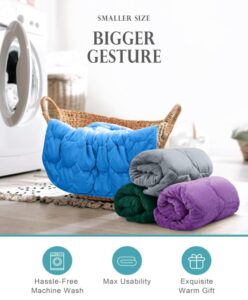 Soft, colorful quilted blankets in a laundry basket for comfort and warmth.