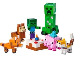 Colorful Minecraft-inspired pixel art figures from Tribe of Burton. Perfect for gaming decor and collectibles.
