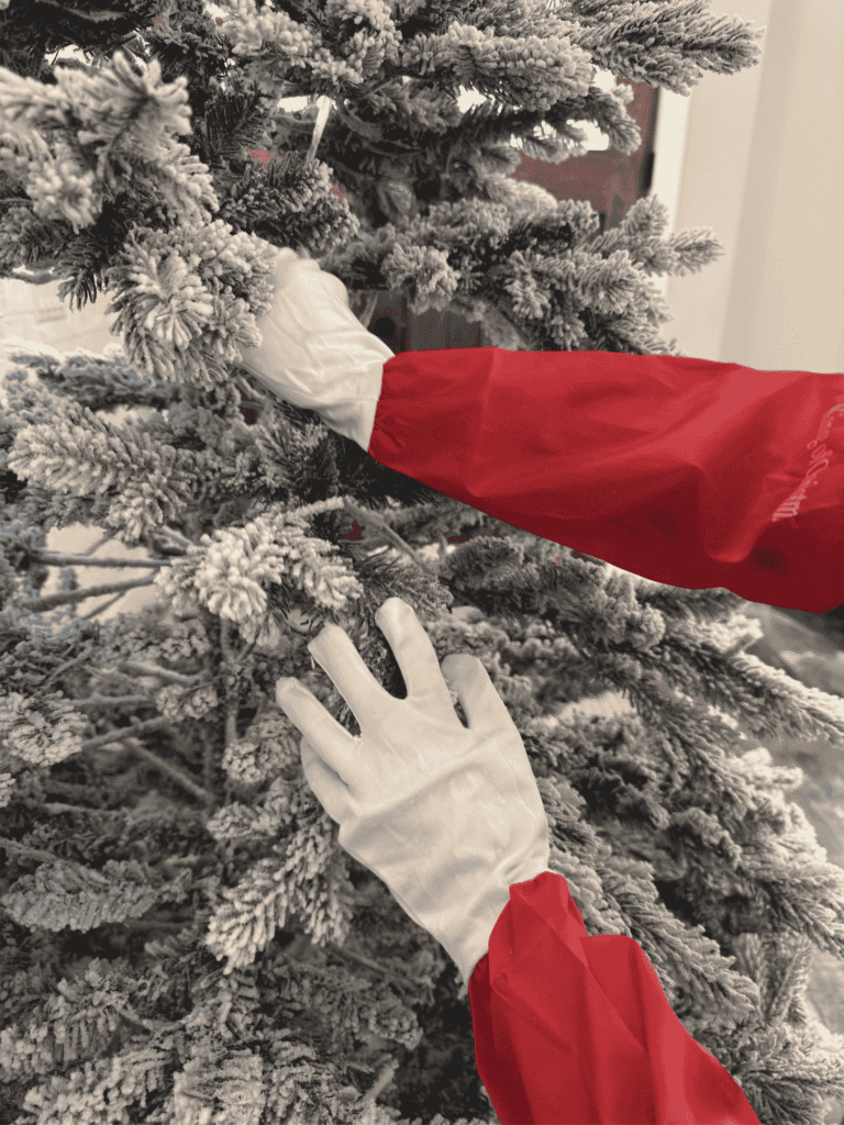 Gloves that King of Christmas sends to help save your hands during set up.